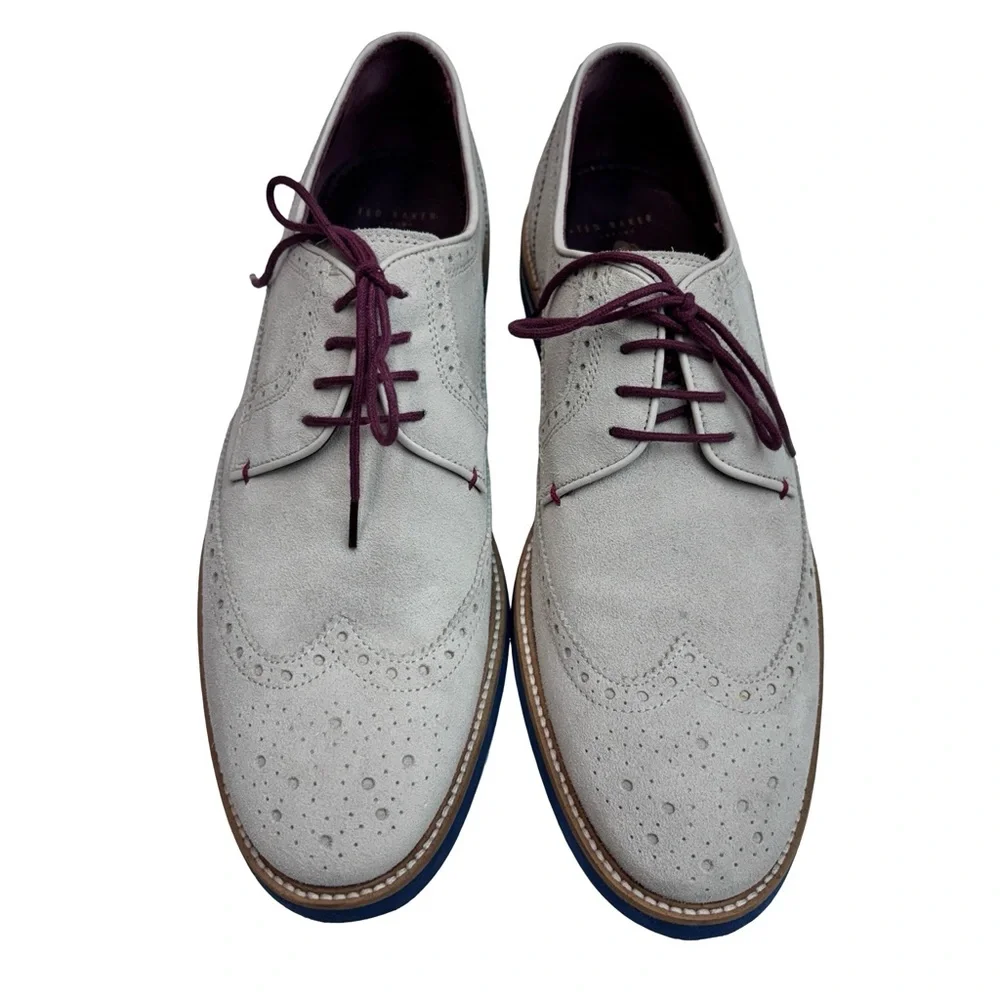 Ted Baker Men's Archerr Gray Suede Dress Shoes Sz 10